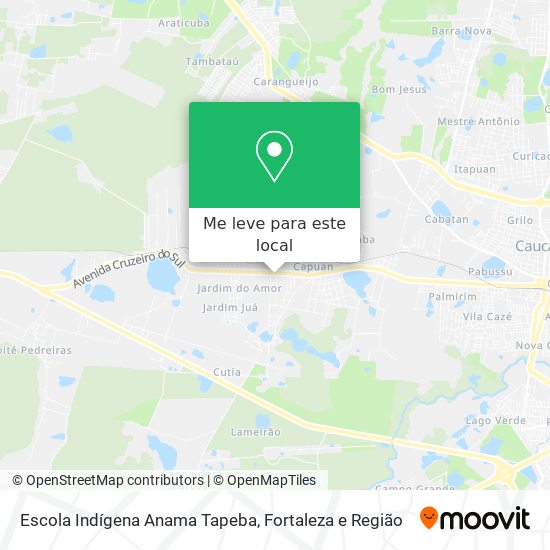 Escola Indígena Anama Tapeba mapa