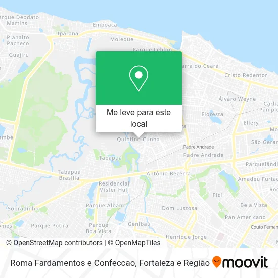Roma Fardamentos e Confeccao mapa