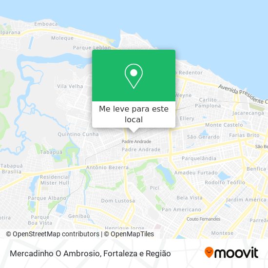 Mercadinho O Ambrosio mapa