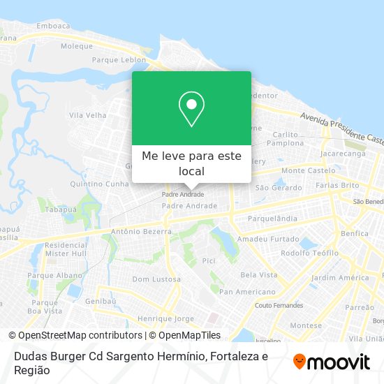 Dudas Burger Cd Sargento Hermínio mapa