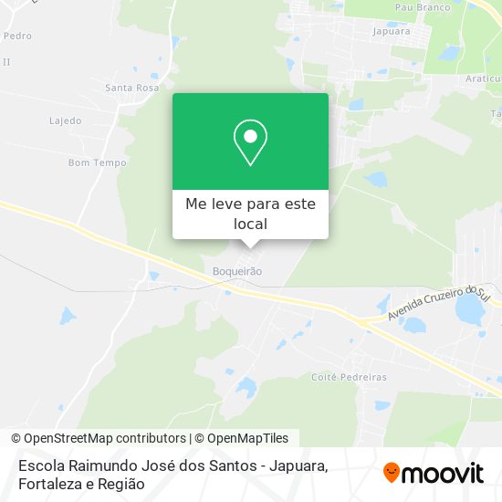 Escola Raimundo José dos Santos - Japuara mapa