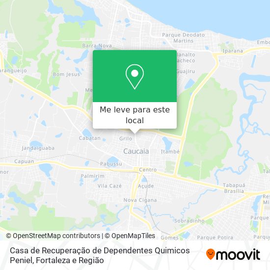 Casa de Recuperação de Dependentes Quimicos Peniel mapa