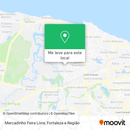 Mercadinho Feira Livre mapa