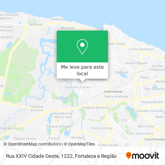 Rua XXIV Cidade Oeste, 1222 mapa