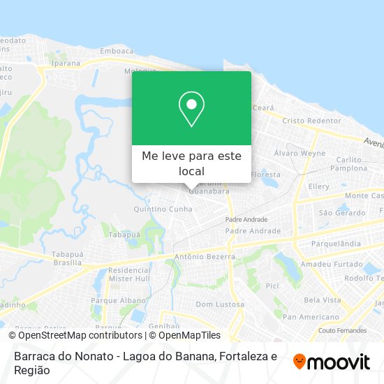 Barraca do Nonato - Lagoa do Banana mapa