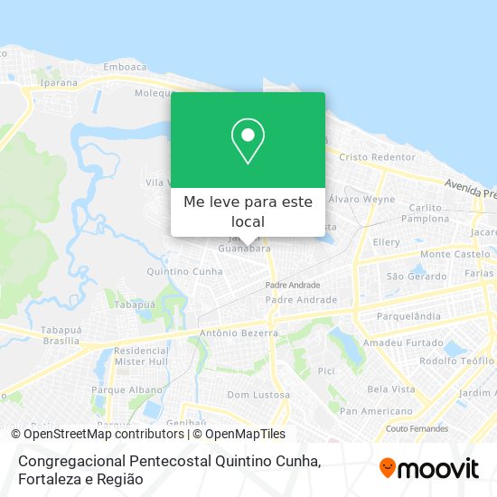 Congregacional Pentecostal Quintino Cunha mapa