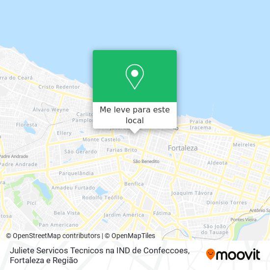 Juliete Servicos Tecnicos na IND de Confeccoes mapa