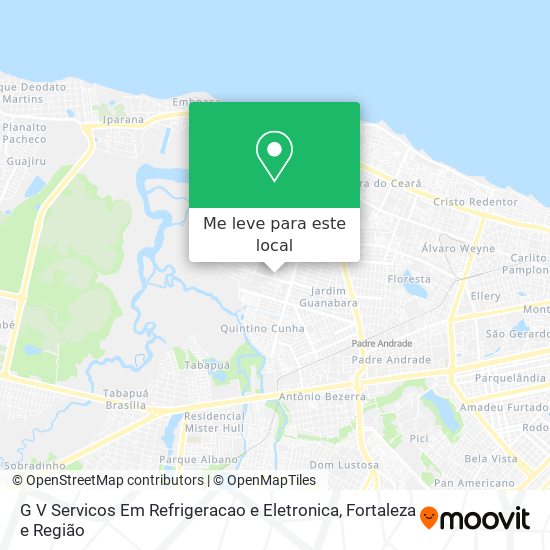 G V Servicos Em Refrigeracao e Eletronica mapa