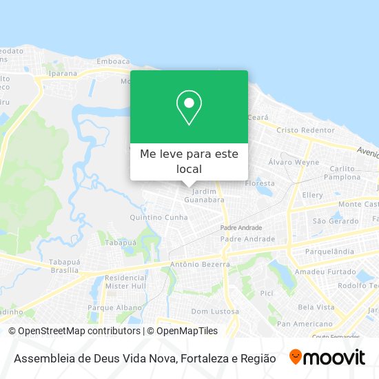 Assembleia de Deus Vida Nova mapa