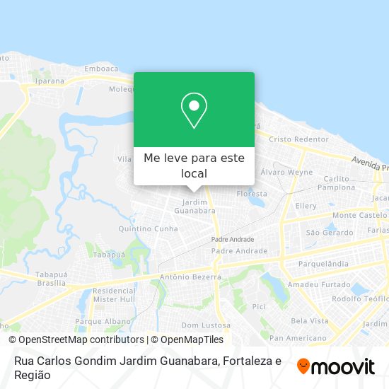 Rua Carlos Gondim Jardim Guanabara mapa