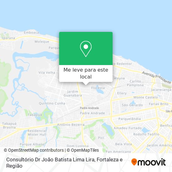 Consultório Dr João Batista Lima Lira mapa