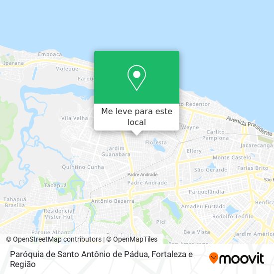 Paróquia de Santo Antônio de Pádua mapa
