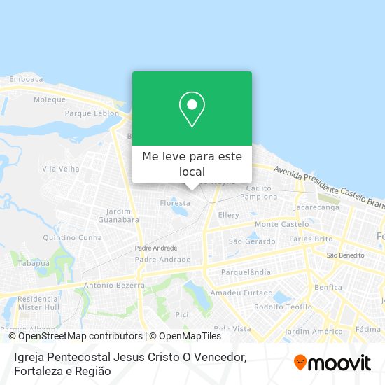 Igreja Pentecostal Jesus Cristo O Vencedor mapa