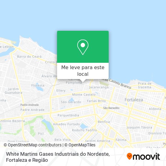 White Martins Gases Industriais do Nordeste mapa