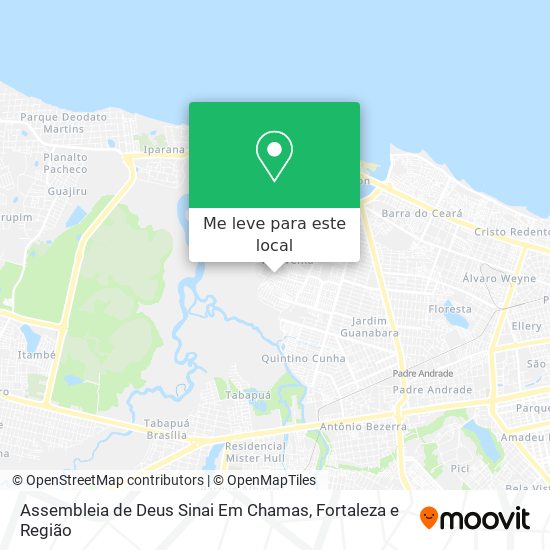 Assembleia de Deus Sinai Em Chamas mapa