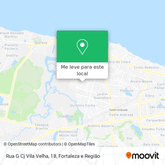 Rua G Cj Vila Velha, 18 mapa