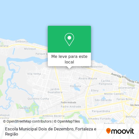 Escola Municipal Dois de Dezembro mapa