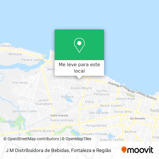 J M Distribuidora de Bebidas mapa