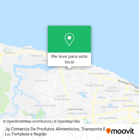 Jg Comercio De Produtos Alimenticios, Transporte E Lo mapa