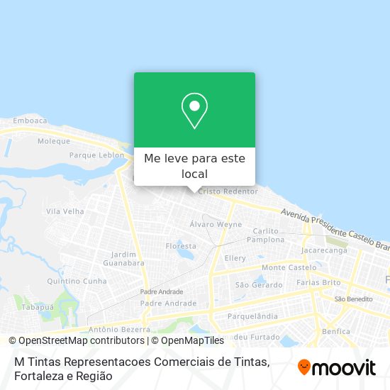 M Tintas Representacoes Comerciais de Tintas mapa