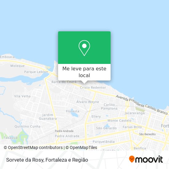 Sorvete da Rosy mapa