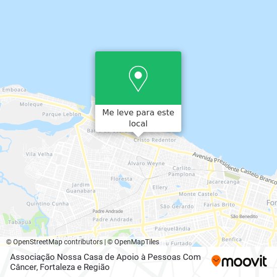 Associação Nossa Casa de Apoio à Pessoas Com Câncer mapa