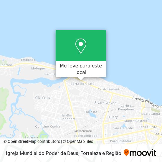 Igreja Mundial do Poder de Deus mapa