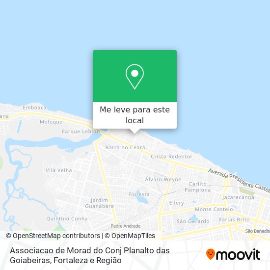 Associacao de Morad do Conj Planalto das Goiabeiras mapa