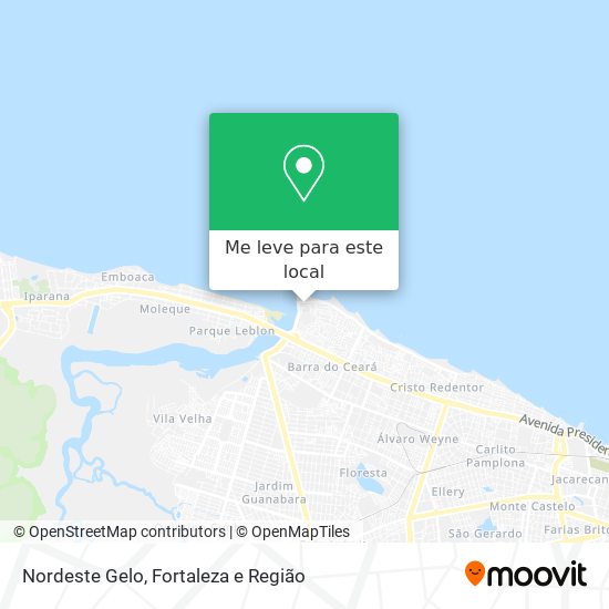 Nordeste Gelo mapa