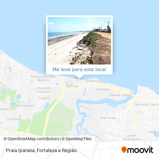 Praia Iparana mapa