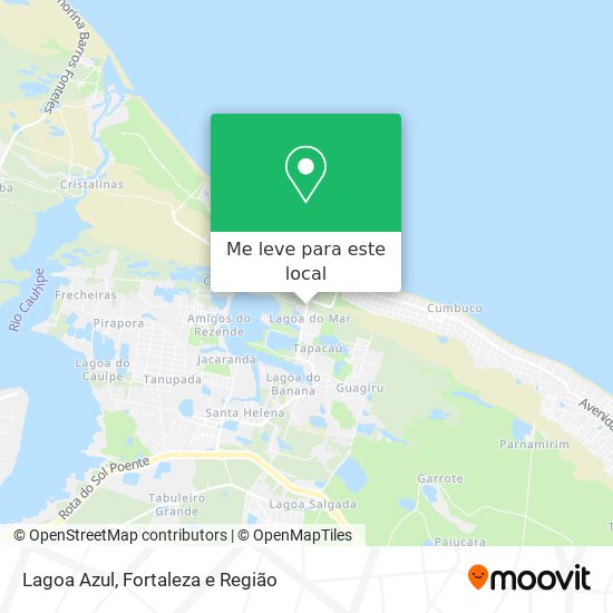 Lagoa Azul mapa