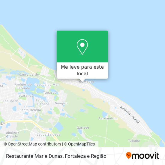 Restaurante Mar e Dunas mapa