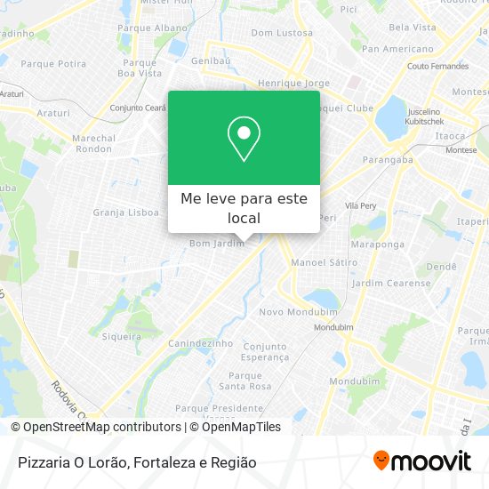 Pizzaria O Lorão mapa