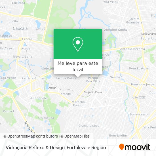 Vidraçaria Reflexo & Design mapa