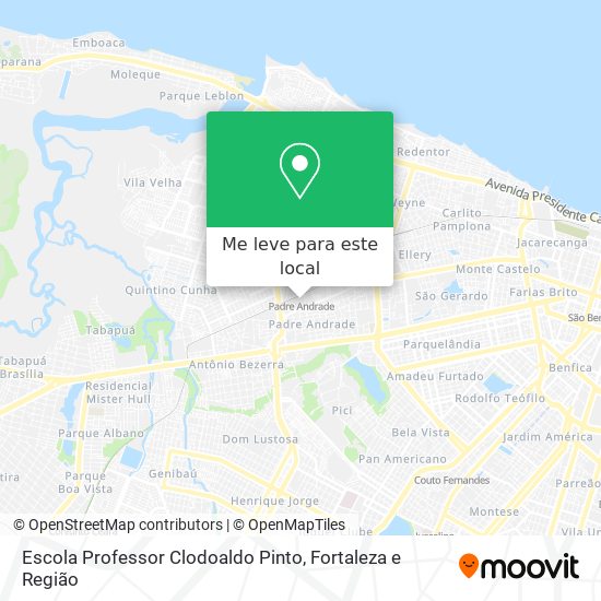 Escola Professor Clodoaldo Pinto mapa