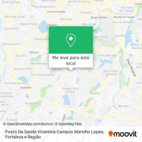 Posto De Saúde Vicentina Campos Marinho Lopes mapa