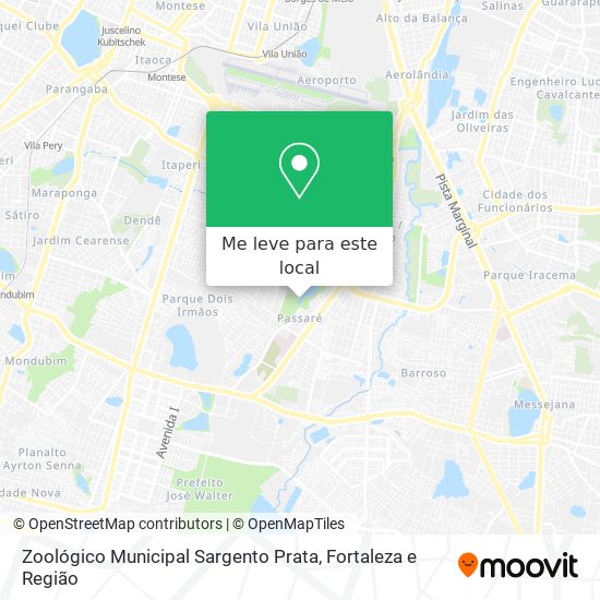 Zoológico Municipal Sargento Prata mapa