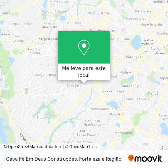 Casa Fé Em Deus Construções mapa