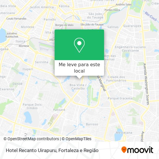 Hotel Recanto Uirapuru mapa