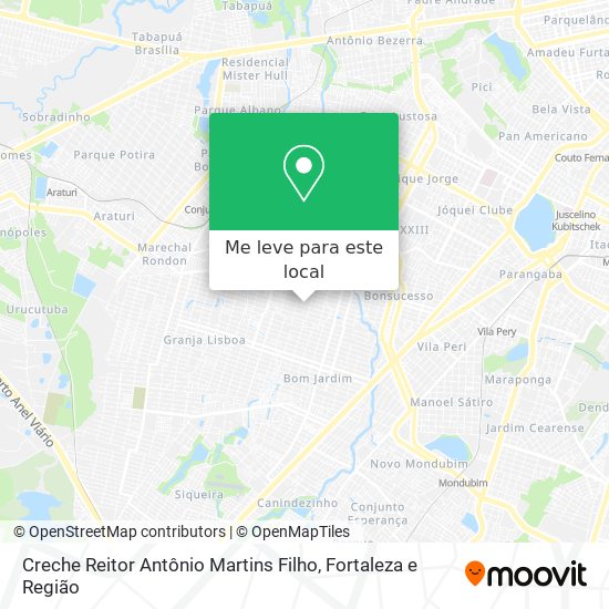 Creche Reitor Antônio Martins Filho mapa