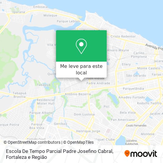 Escola De Tempo Parcial Padre Josefino Cabral mapa