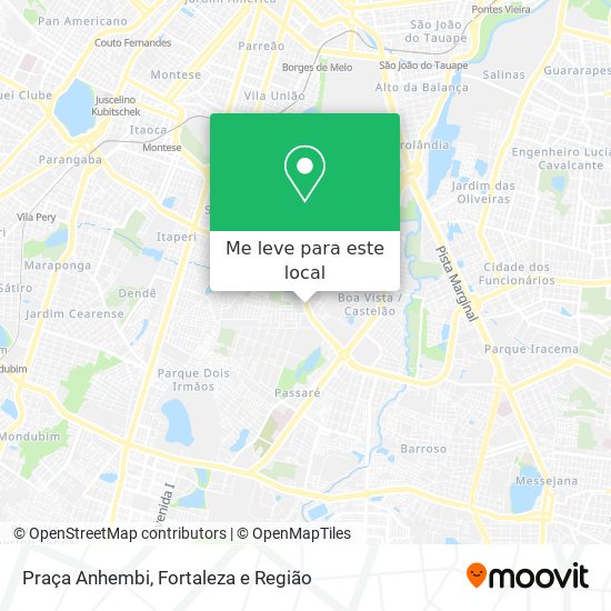 Praça Anhembi mapa