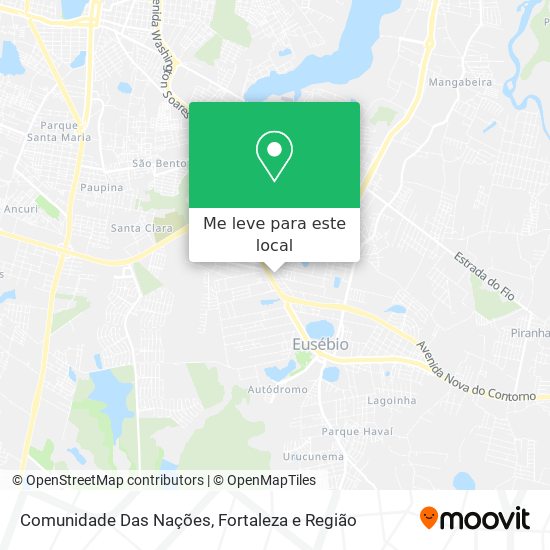 Comunidade Das Nações mapa