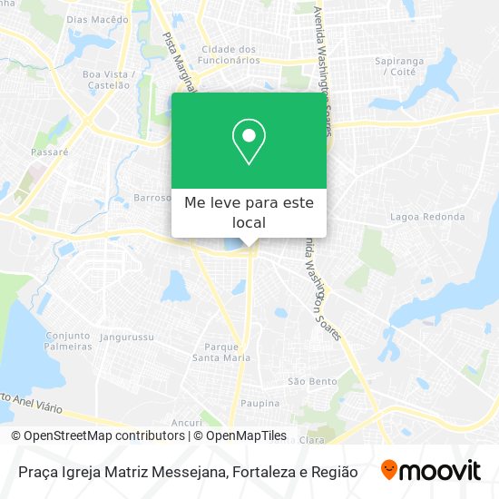 Praça Igreja Matriz Messejana mapa