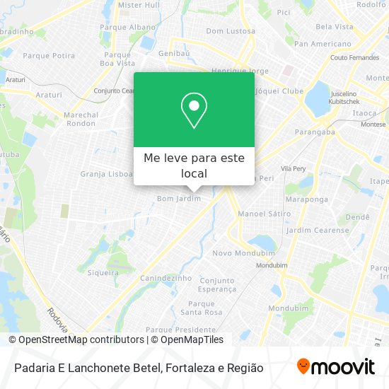 Padaria E Lanchonete Betel mapa