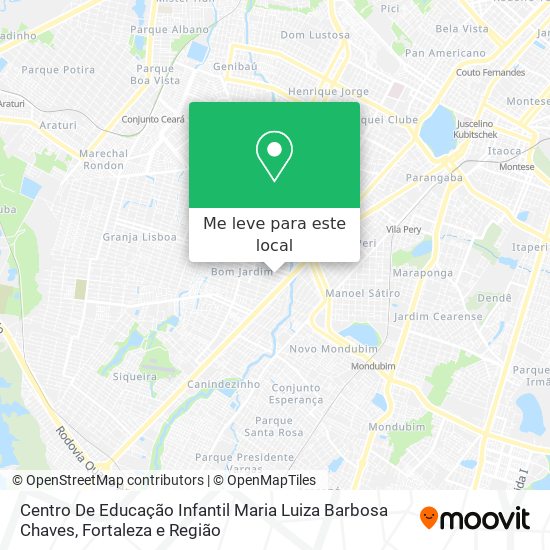 Centro De Educação Infantil Maria Luiza Barbosa Chaves mapa