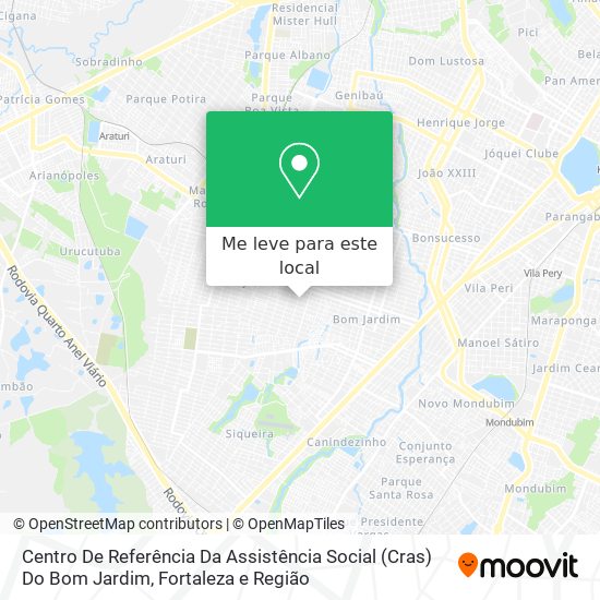 Centro De Referência Da Assistência Social (Cras) Do Bom Jardim mapa