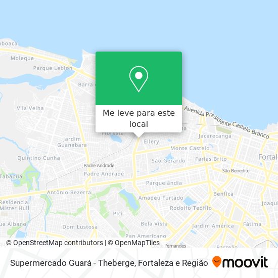 Supermercado Guará - Theberge mapa