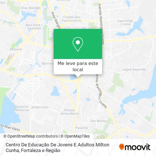 Centro De Educação De Jovens E Adultos Mílton Cunha mapa