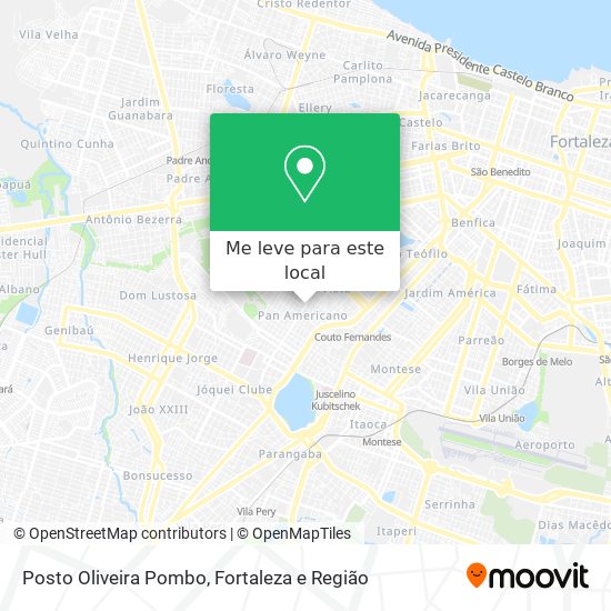 Posto Oliveira Pombo mapa